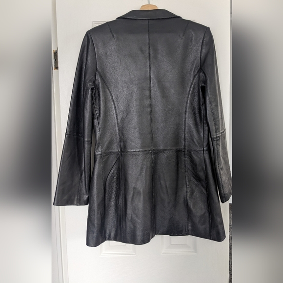 Vertigo black leather blazer jacket - Picture 7 of 8